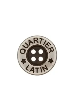 Offerta Limitata Bottoni a 4 fori - Set di 4 bottoni in metallo - 16 mm argento antico - Union Knopf by Prym