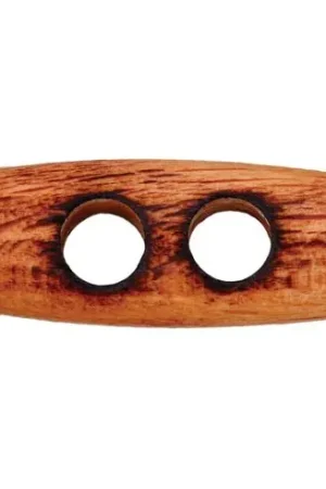 Pulsanti del tunnel - Set di 2 bottoni in legno - 32 mm beige - Union Knopf by Prym Esclusivo