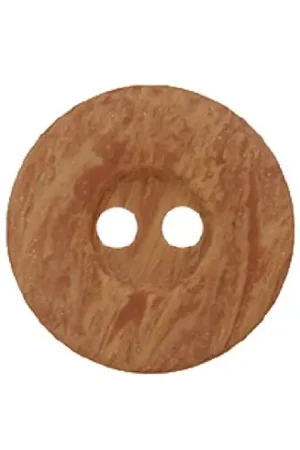 Consegna Rapida Bottoni a 2 fori - Set di 4 bottoni in poliestere - 15 mm marrone medio - Union Knopf by Prym