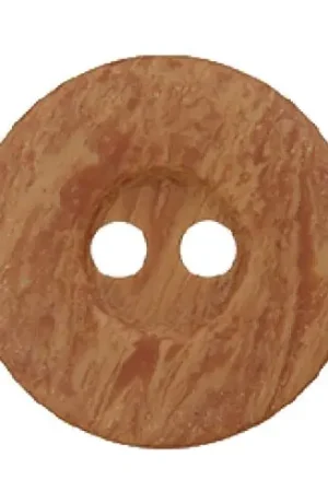 Consegna Rapida Bottoni a 2 fori - Set di 3 bottoni in poliestere - 18 mm marrone medio - Union Knopf by Prym