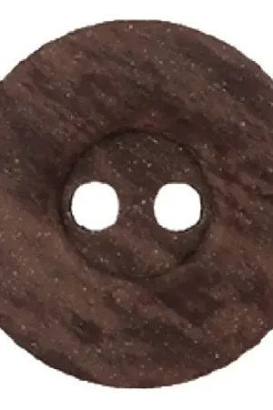 Nuovo Arrivo Bottoni a 2 fori - Set di 2 bottoni in poliestere - 23 mm marrone scuro - Union Knopf by Prym