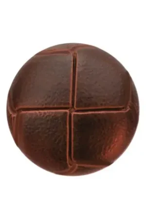 Compra Online Bottoni di coda - Set di 3 bottoni in similpelle - 18 mm Marrone medio - Union Knopf by Prym