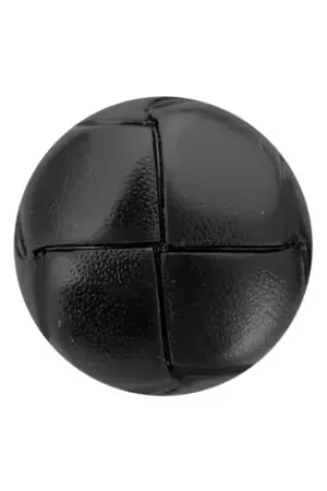 Prezzo Basso Bottoni di coda - Set di 3 bottoni in similpelle - 18 mm nero - Union Knopf by Prym