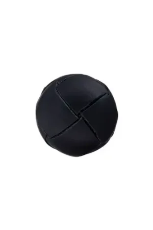 Offerta Speciale Bottoni di coda - Set di 3 bottoni in pelle - 15 mm nero - Union Knopf by Prym