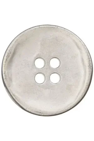 Nuova Collezione Bottoni a 4 fori - Set di 2 bottoni in metallo - 20 mm argento opaco - Union Knopf by Prym