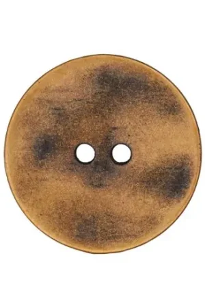 Prezzo Basso Bottoni a 2 fori - Set di 3 bottoni in metallo - 18 mm ottone antico - Union Knopf by Prym