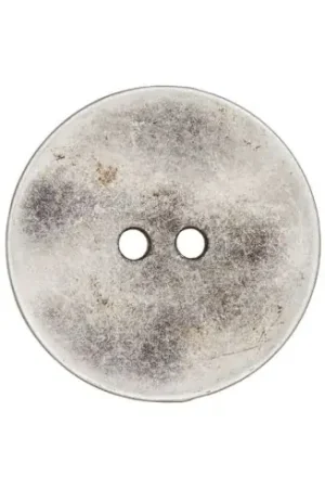Super Prezzo Bottoni a 2 fori - Pulsante in metallo - 28 mm argento antico - Union Knopf by Prym