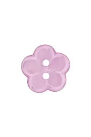 Ultimissimo Modello Bottoni a 2 fori - Set di 3 bottoni - 18 mm fiore lilla - Union Knopf by Prym