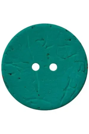 Non Perdere Bottoni a 2 fori - Set di 2 bottoni a 2 fori in cocco - 23 mm verde scuro - Union Knopf by Prym