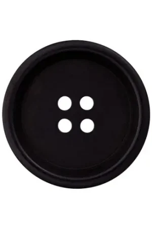 Bottoni a 4 fori - Set di 4 bottoni corozo - 15 mm nero - Union Knopf by Prym Novità