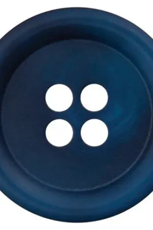 Offerta Limitata Bottoni a 4 fori - Set di 3 bottoni in poliestere - 18 mm blu navy - Union Knopf by Prym