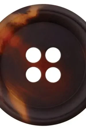 Bottoni a 4 fori - Bottone in poliestere - 28 mm marrone scuro - Union Knopf by Prym Di Tendenza