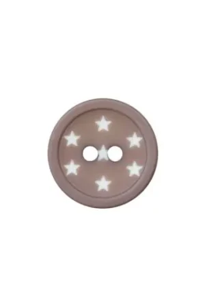 Bottoni a 2 fori - Set di 3 bottoni - Stelle bianche e grigie da 15 mm - Union Knopf by Prym Promozione