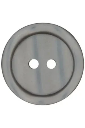 Occasione Bottoni a 2 fori - Set di 3 bottoni in poliestere - 20 mm grigio medio - Union Knopf by Prym