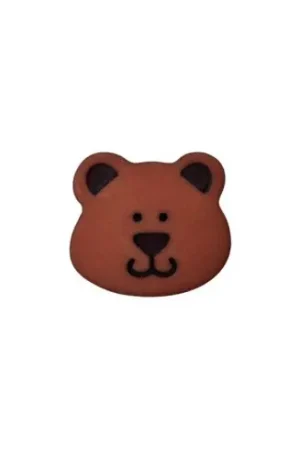 Più Venduto Bottoni di coda - Set di 3 bottoni - 15 mm orso / marrone scuro - Union Knopf by Prym