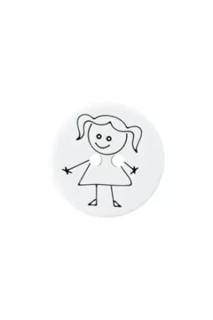 Sconto Bottoni a 2 fori - Set di 3 bottoni - Ragazza bianca 15 mm - Union Knopf by Prym