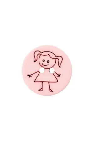 Bottoni a 2 fori - Set di 3 bottoni - Ragazza rosa chiaro 15 mm - Union Knopf by Prym Offerta Speciale