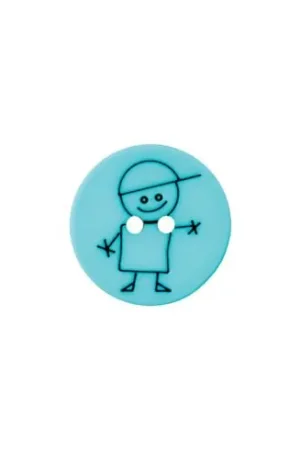 Affare Bottoni a 2 fori - Set di 3 bottoni - Garçon turchese 15 mm - Union Knopf by Prym