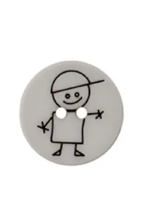 Bottoni a 2 fori - Set di 3 bottoni - Ragazzo Grigio Medio 15 mm - Union Knopf by Prym Offerta Limitata