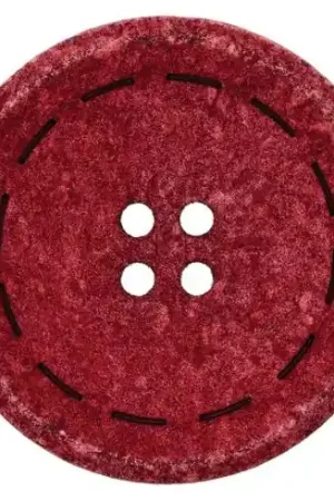 Bottoni a 4 fori - Bottone in cotone riciclato - 30 mm bordeaux - Union Knopf by Prym Offerta Speciale