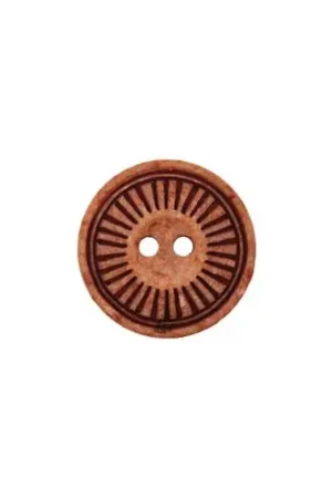 Bottoni a 2 fori - Set di 3 bottoni in poliestere - 18 mm marrone medio - Union Knopf by Prym Ultimissimo Modello