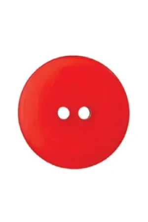 Ultima Occasione Bottoni a 2 fori - Set di 3 bottoni in poliestere - 20 mm rosso - Union Knopf by Prym