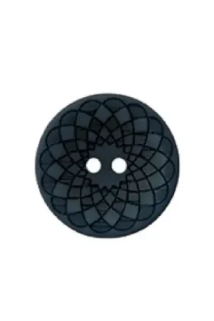 Vendita Finale Bottoni a 2 fori - Set di 4 bottoni - rosetta da 15 mm/grigio scuro - Union Knopf by Prym