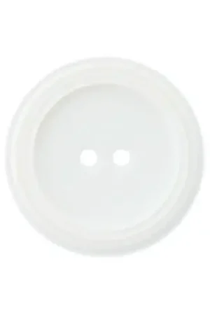 Subito Disponibile Bottoni a 2 fori - Set di 4 bottoni in poliestere - 15 mm bianco - Union Knopf by Prym