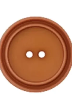 Esclusivo Bottoni a 2 fori - Set di 3 bottoni in poliestere - 20 mm marrone medio - Union Knopf by Prym