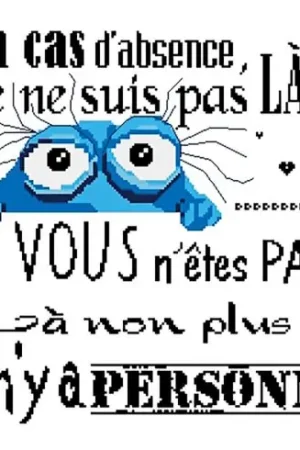 Foglio di punto croce - C'è qualcuno in casa? - Isabelle Haccourt Vautier Non Perdere