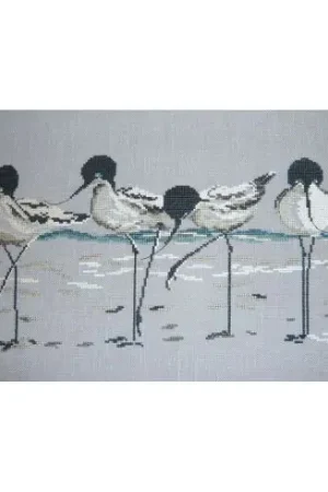 Foglio di punto croce - Banda di avocette - Isabelle Haccourt Vautier Quantità Limitata
