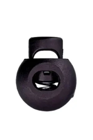 Ultima Occasione punte - Set di 2 tappi a 1 foro per cordoncino - 20 mm nero - Union Knopf by Prym