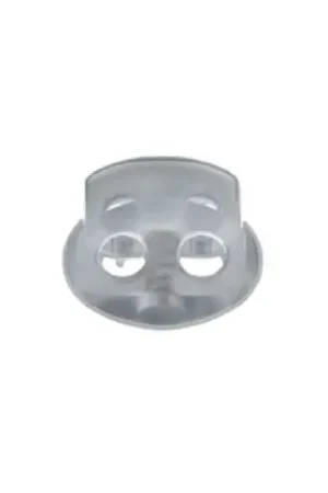 A Buon Prezzo punte - 2 tappi per cordoni a 2 fori - 15 mm trasparenti - Union Knopf by Prym