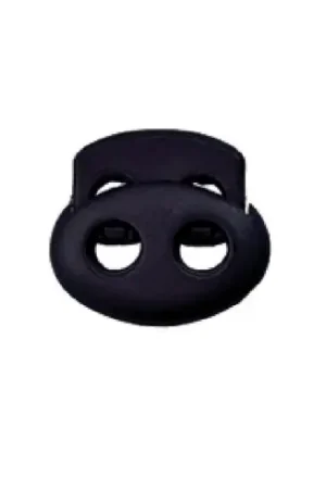 Offerta Del Giorno punte - Set di 2 tappi a 2 fori per cordoncino - 15 mm nero - Union Knopf by Prym