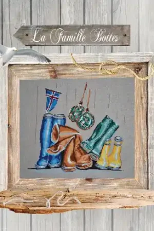 Foglio di punto croce - La famiglia dello stivale - Isabelle Haccourt Vautier Popolare