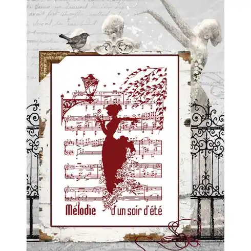 Foglio di punto croce - Melodia di una sera d'estate - Isabelle Haccourt Vautier Sconto