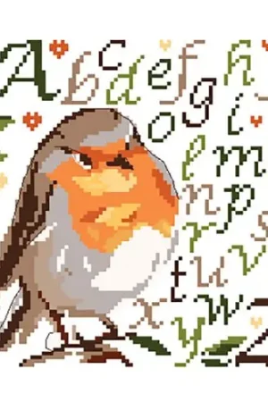 Foglio di punto croce - Pettirosso - Isabelle Haccourt Vautier Promozione