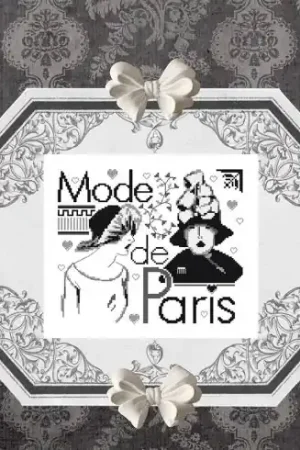 Foglio di punto croce - A la mode de Paris - Isabelle Haccourt Vautier Esclusivo