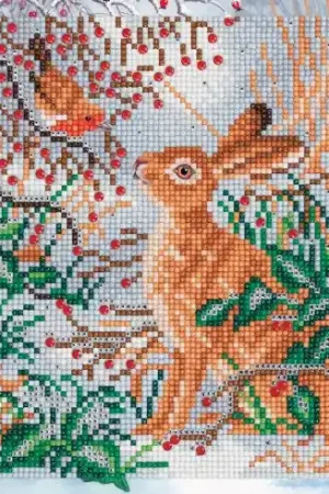 Kit ricamo diamante su telaio - Lepre e pettirosso maestosi - Crystal Art D.I.Y Direttamente Dal Produttore