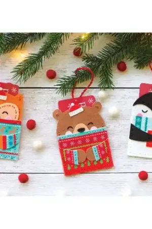 Consegna Rapida Kit di ornamenti da ricamare - Abbracci di Natale - Dimensions