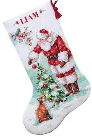 Economico Kit calza di Natale da ricamare - Magico Natale - Dimensions