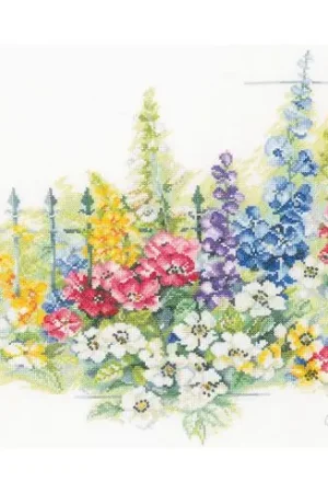 Prezzo Basso kit ricamo a punto croce - Esplosione di fiori - Lanarte