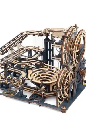 Puzzle meccanico in legno 3D - Pista di marmo - Città notturna - ROKR Nuova Collezione