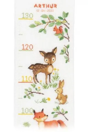 Affare Kit di metri crescita da ricamo - Animali nella foresta - Vervaco