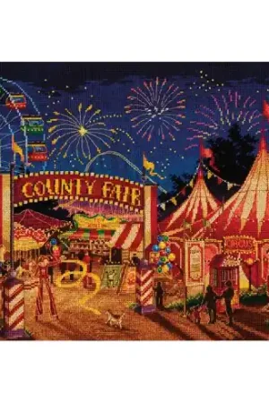 Soddisfatti O Rimborsati kit ricamo a punto croce - Luna park - Panna