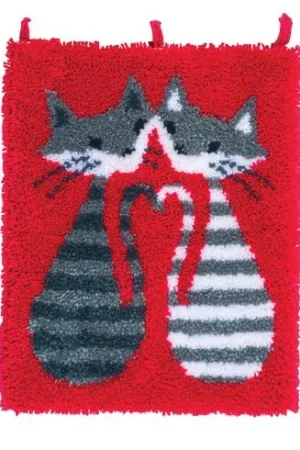 Prezzo Ridotto Kit tappeto a punto smirne - Gatti a strisce - Vervaco