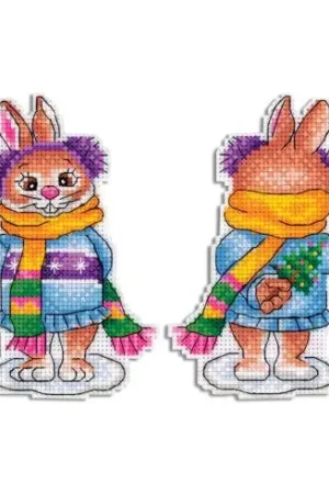 Kit di ornamenti da ricamare - Coniglio con uccello - MP Studia Economico