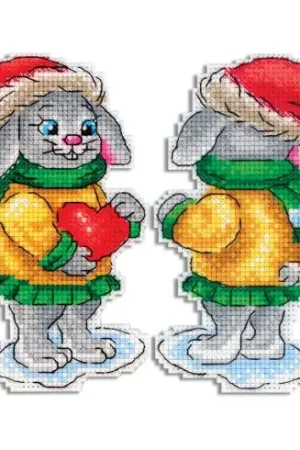 Vendita Finale Kit di ornamenti da ricamare - Coniglio con un cuore - MP Studia