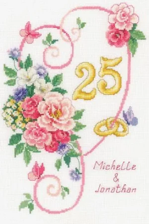 kit ricamo a punto croce - Anniversario di matrimonio - Vervaco Offerta Limitata