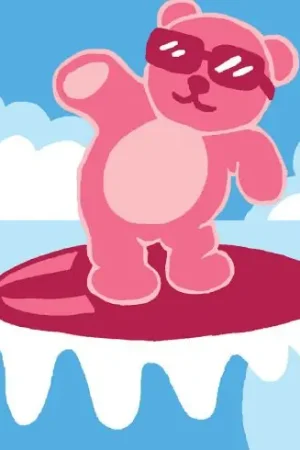 Kit di tela per bambini - Orsetto surfista - Luc Créations Pagamento Sicuro